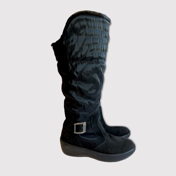 Pajar Natasha Winter Snow Boot Quilted Nylon & Suede Sz EU 37 or US 6.5 - Picture 3 of 10